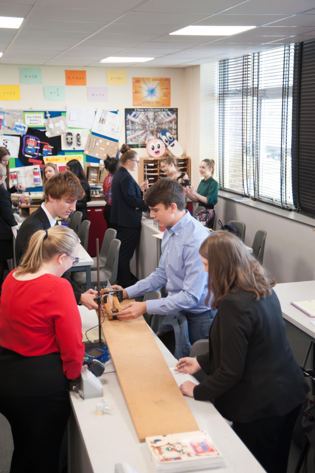 Sixth Form students in Science lab