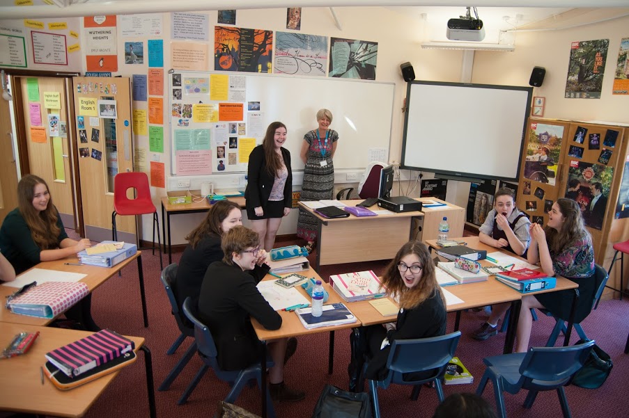 Sixth form students in English lesson