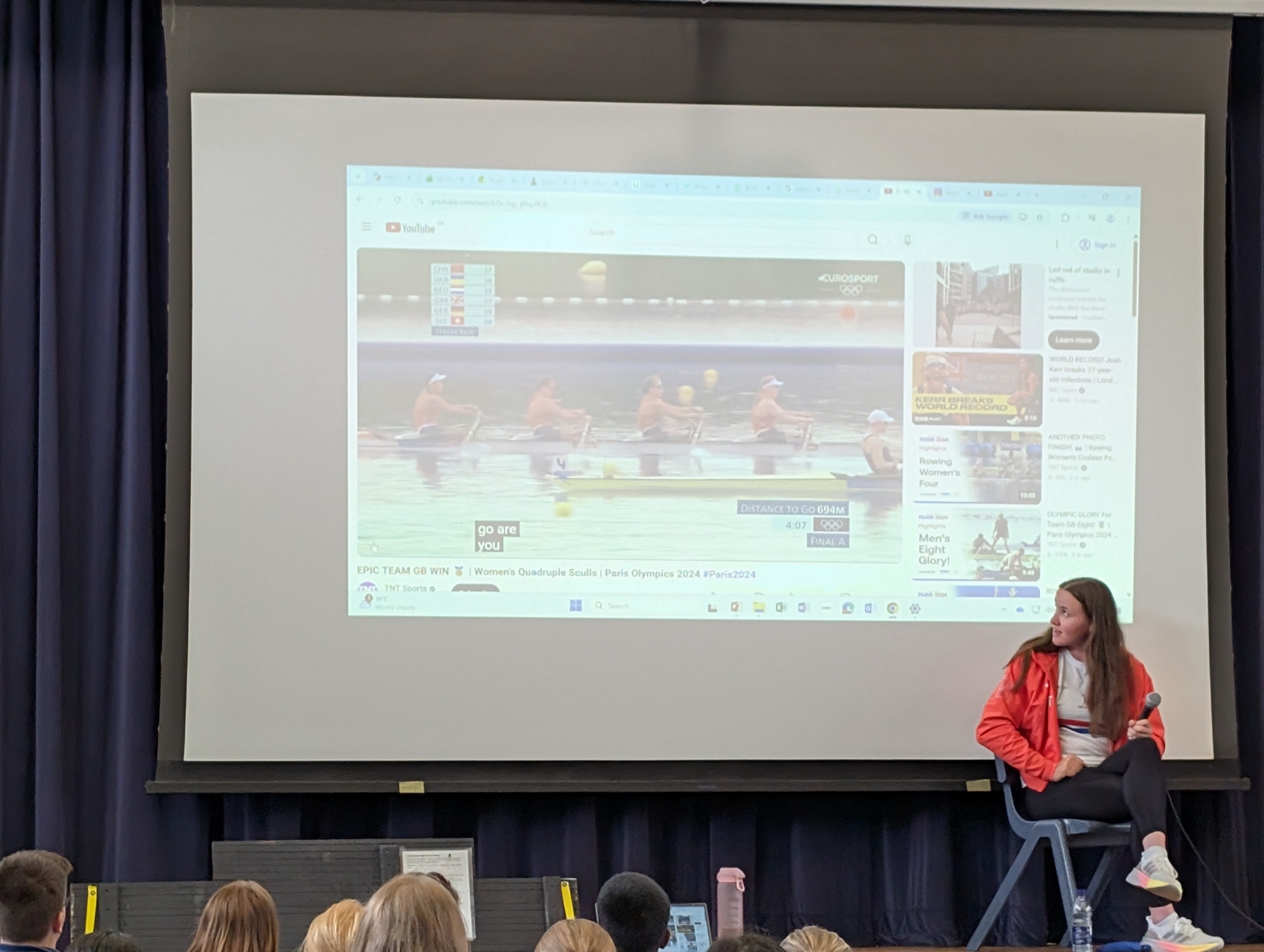 Lauren Henry visits Rugby High