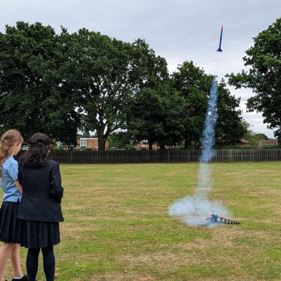 Take-off of Year 7 rocket