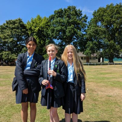Year7s with their rocket