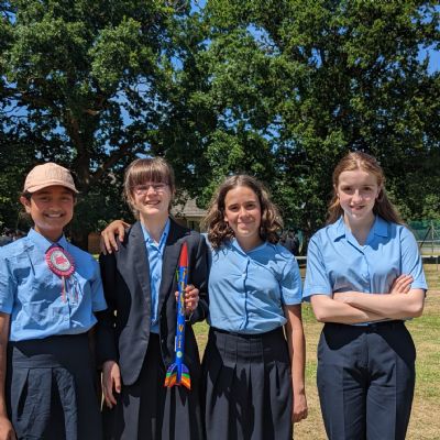 Year7 team with their rocket
