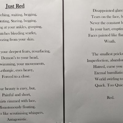 Red Shoes competition Poetry 2023 1st Place 